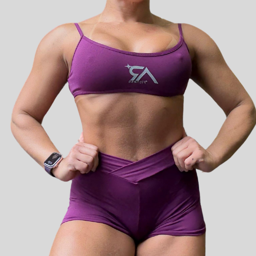 Conjunto Top e Short roxo