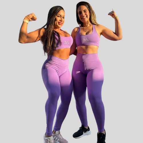 Conjunto Top e calça Lilás