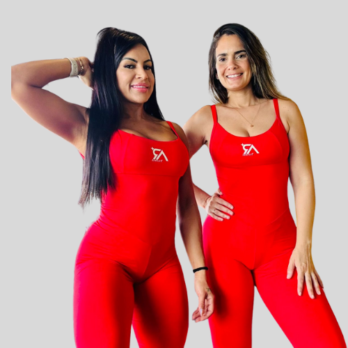 Macacão longo vermelho