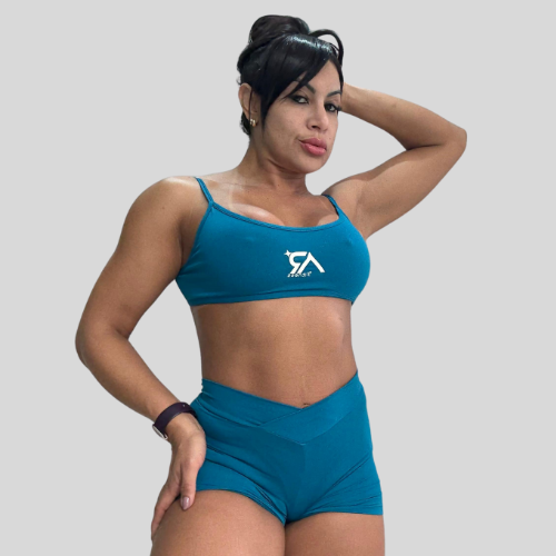 Conjunto Tops e Short Azul