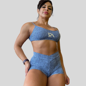 Conjunto jeans Top e Short