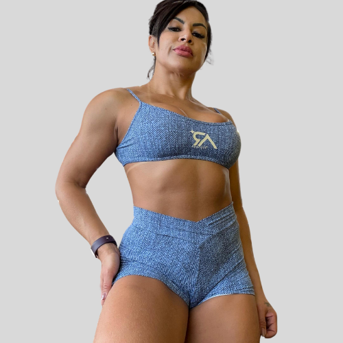 Conjunto jeans Top e Short