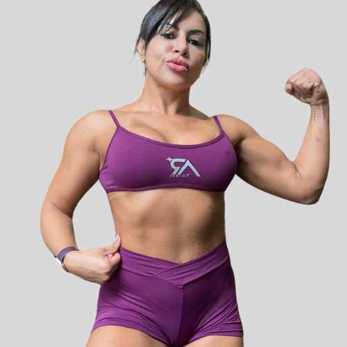 Conjunto Top e Short roxo
