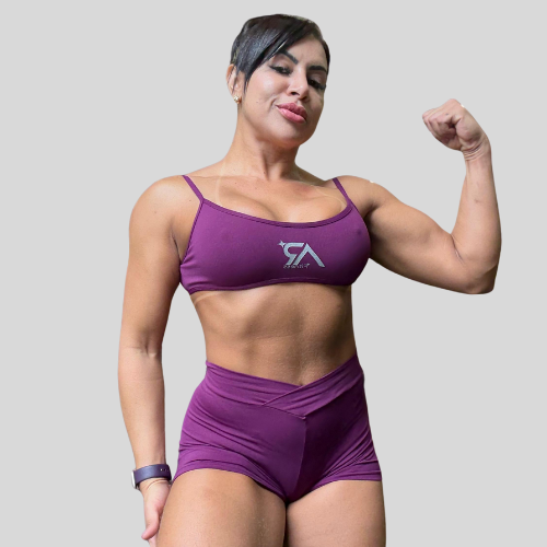 Conjunto Top e Short roxo