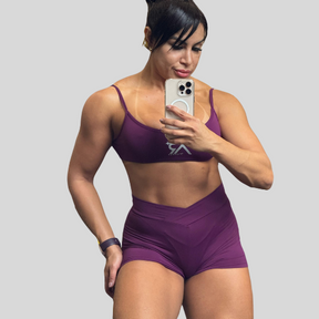 Conjunto Top e Short roxo
