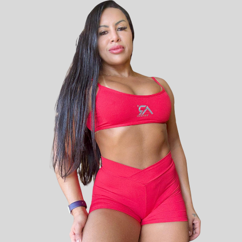 Conjunto Top e Short Vermelho