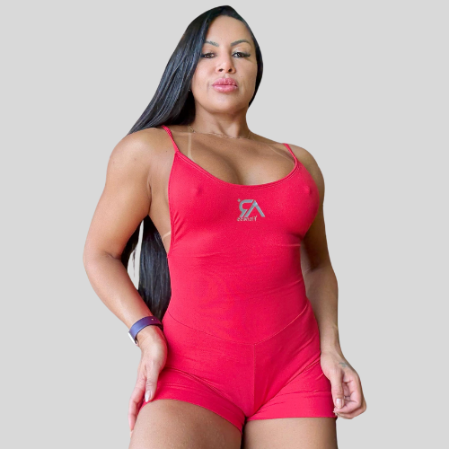 Macacão Curto Vermelho