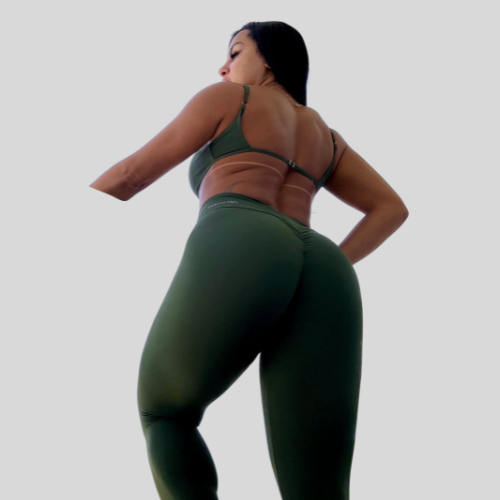 Conjunto Top e Calça Verde Militar