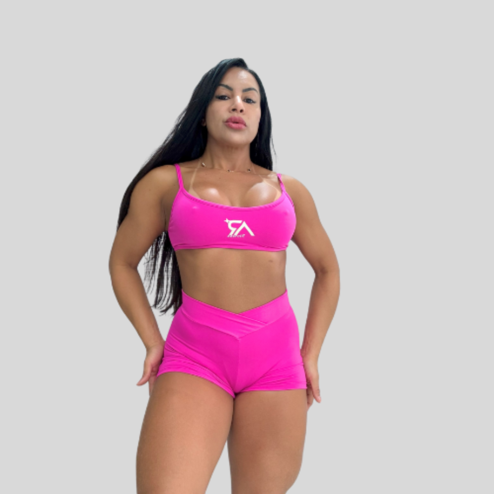 Conjunto Top e Short Rosa