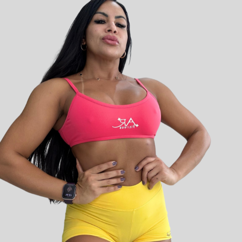 Top Alça Rosa