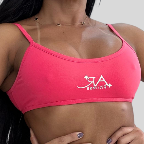 Top Alça Rosa