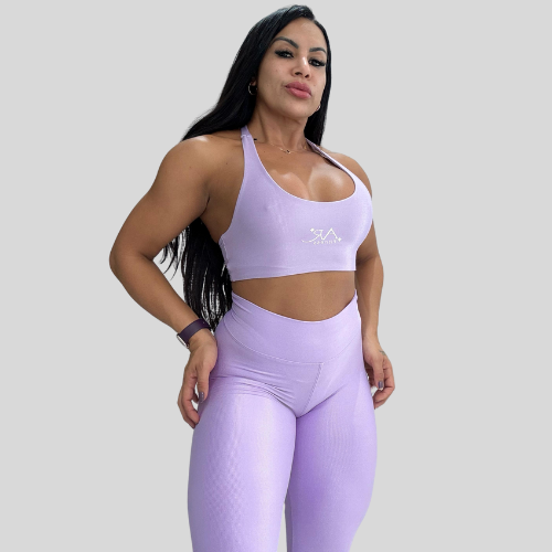 Conjunto Top nadador e calça Lilás