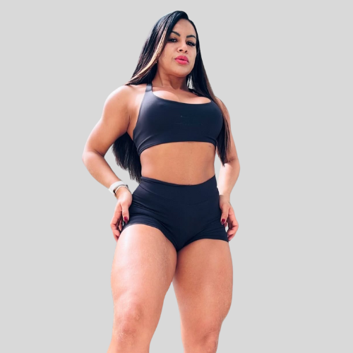 Conjunto Top nadador e short empina