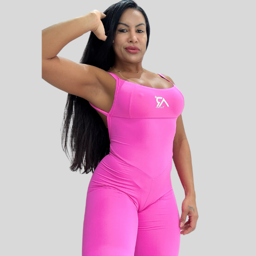 Macacão Longo Rosa