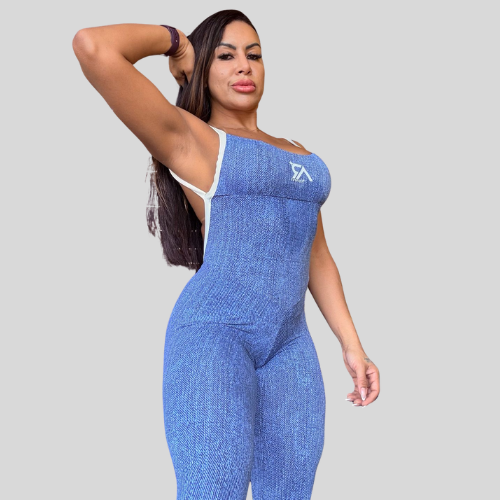 Macacão longo jeans