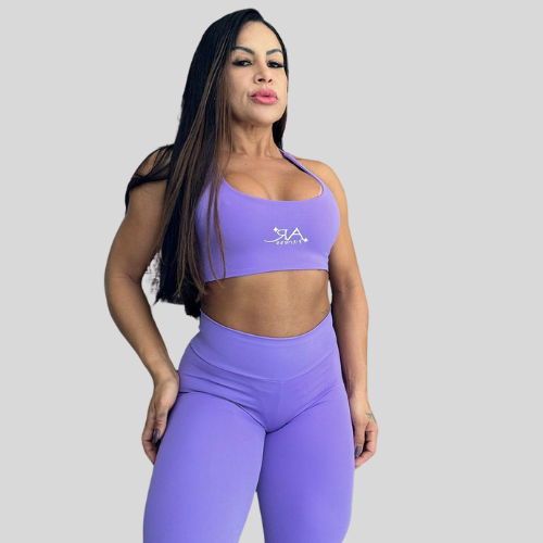 Conjunto Top e calça Lilás