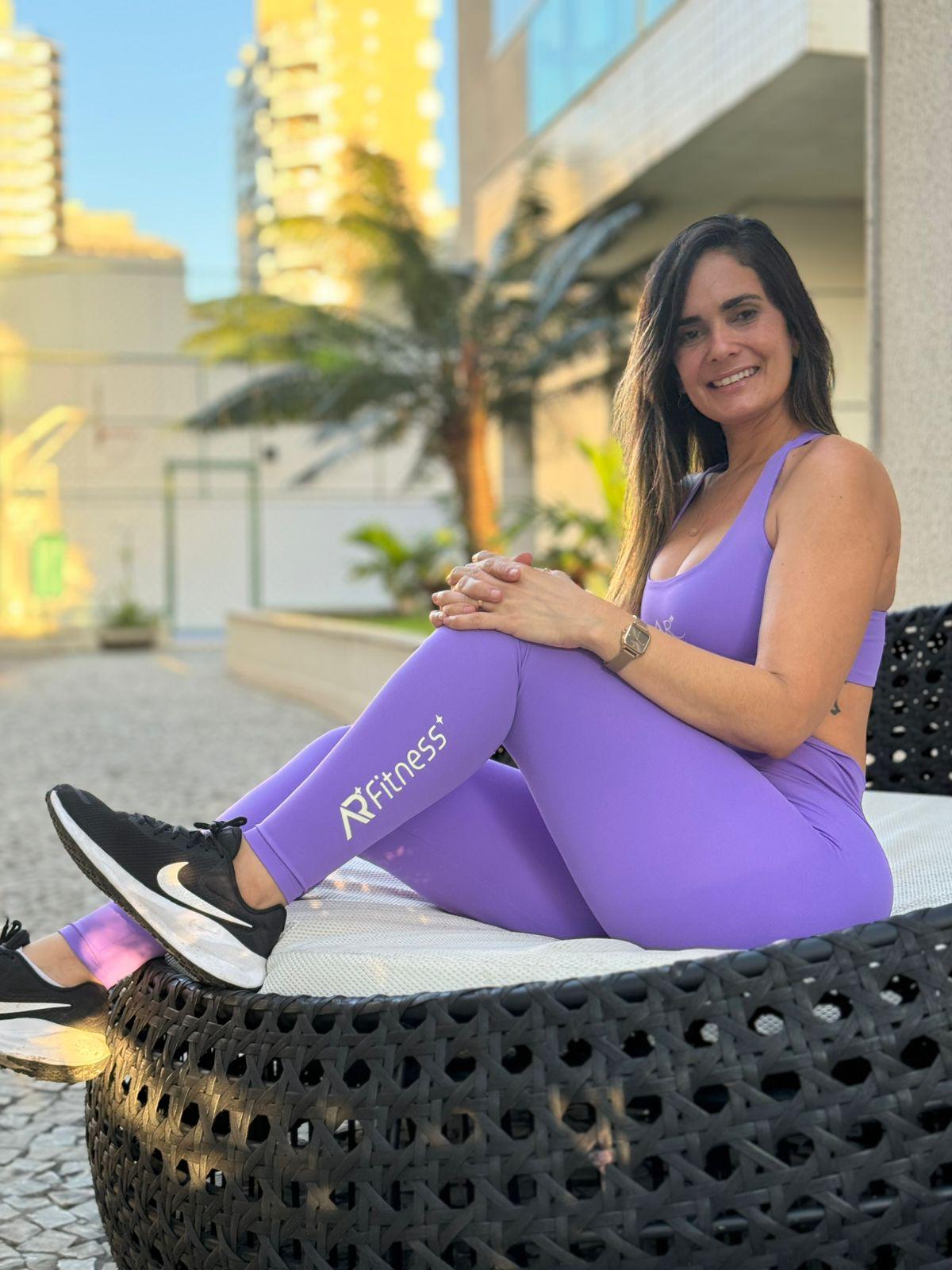 Conjunto Top e calça Lilás
